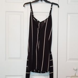 Black & white striped romper